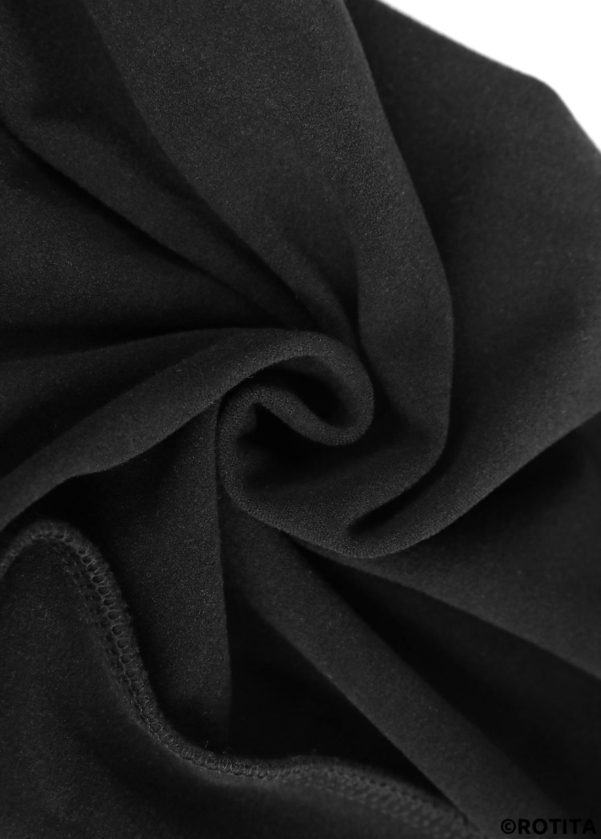 Black bottoms,Plain Color bottoms,Black High Waisted Elastic Waist Ankle Length Leggings