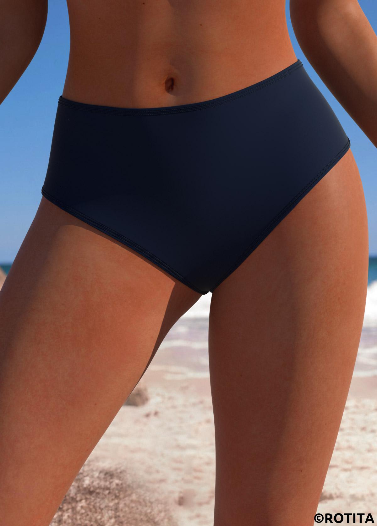 Navy swimwear,Striped swimwear,Geometric swimwear,ROTITA Navy Striped Mid Waisted Tankini Set