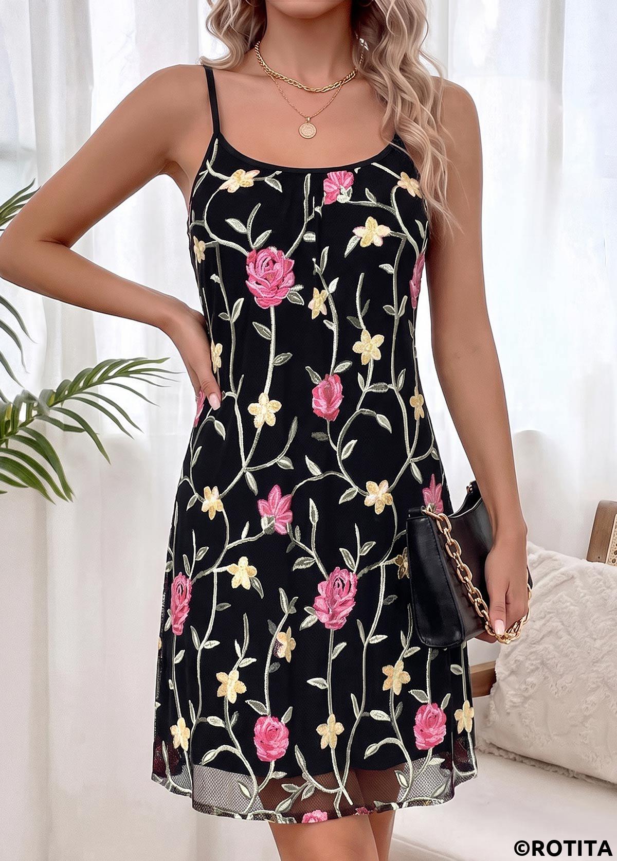 Black dresses,Plain Color dresses,Everyday dresses,Casual dresses,ROTITA Black Two-piece Round Neck Long Sleeve Dress and Cardigan