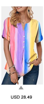 Split Neck Button Detail Tie Dye Print T Shirt