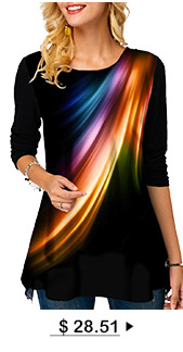 Printed Long Sleeve Round Neck T Shirt
