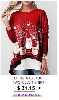 Christmas Faux Two Piece T Shirt

