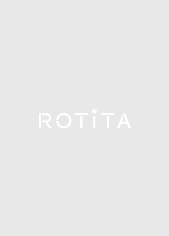 ROTITA Patchwork Tropical Plants Print Grey Short A Line Dress